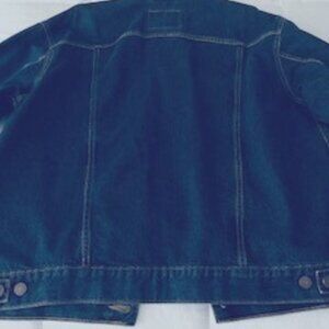 LEVI Men's Denim Jacket  Deep Blue XL Front pockets w/metal buttons